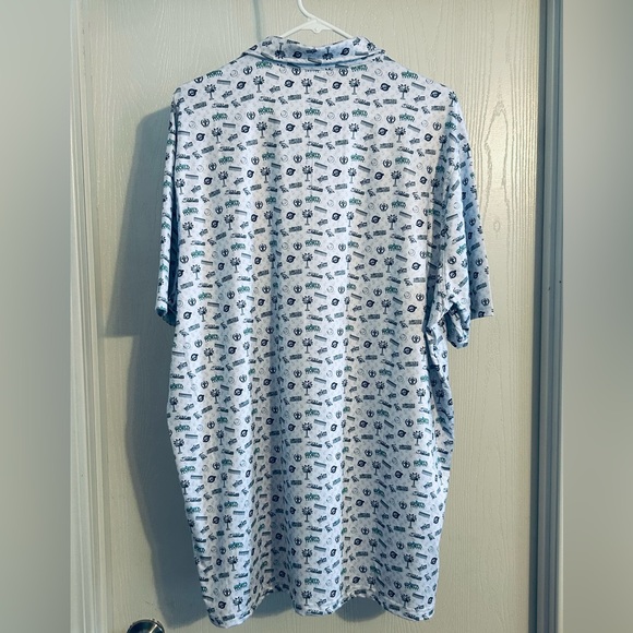 Style Driver | Classic Blue Patterned Polo Shirt | Size XL - Picture 5 of 5